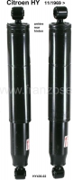 Citroen-DS-11CV-HY - Achterschokbreker, verticale montage (2 stuks). Geschikt voor Citroen HY, vanaf modeljaar 