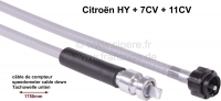 Citroen-DS-11CV-HY - Snelheidsmeter kabel onderkant. Geschikt voor Citroen HY. Citroën 7CV + 11CV. Lengte: 175