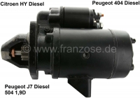 Renault - Startmotor, geschikt voor Peugeot 404 D. Peugeot 504 1.9D. Citroën HY Diesel. 12V. Vermog