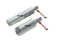 Citroen-DS-11CV-HY - Uitlaatspruitstuk hitteschild spacer verlengd. Deze afstandhouder wordt tussen de startmot