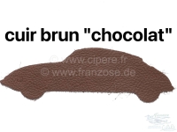 Sonstige-Citroen - Brede hoofdsteun, geschikt voor Citroen DS (2-delig). Chocoladebruin leer (havane). Per st