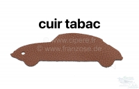 Sonstige-Citroen - Brede hoofdsteun, geschikt voor Citroen DS (2-delig). Bruin tabaksleer. Per stuk.