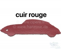 Sonstige-Citroen - Brede hoofdsteun, geschikt voor Citroen DS (2-delig). Rood leer. Per stuk.