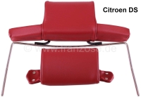 citroen ds 11cv hy stoelhoezen voor brede hoofdsteun geschikt 2 delig rood leer P38562 - Bild 1