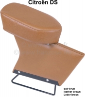 citroen ds 11cv hy stoelhoezen voor middenarmsteun geschikt bruin leer naturel fauve P38122 - Bild 1