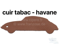 Sonstige-Citroen - Smalle hoofdsteun (2-delig), geschikt voor Citroen DS. Bruin tabaksleer. Per stuk. Van bov