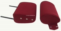 Sonstige-Citroen - Smalle hoofdsteun (2-delig), geschikt voor Citroen DS. Donkerrood velours (grenat). Per st