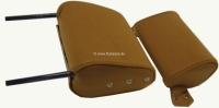 Sonstige-Citroen - Smalle hoofdsteun (2-delig), geschikt voor Citroen DS. Velours oker (vieil or). Per stuk. 