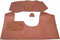 Citroen-DS-11CV-HY - DS Pallas, tapijtset 14 stuks, voor Citroen DS Pallas. Kleur: lichtbruin. Goede kwaliteit.