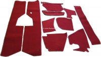 Sonstige-Citroen - DS Pallas, tapijtset 14 stuks, voor Citroen DS Pallas. Kleur: rood. Goede kwaliteit. De ta