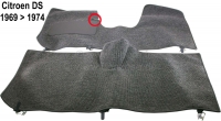 citroen ds 11cv hy tapijtsets vloermatten tapijtmat donkergrijs gris fonc materiaal look lus P38459 - Bild 1