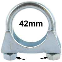 Uitlaatklem 42mm (beugelklem). Schroefdraad: M10!