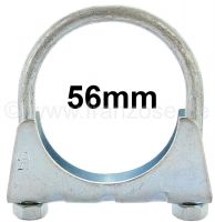 Uitlaatklem 56mm (beugelklem). Schroefdraad: M8