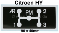 citroen ds 11cv hy versnellingspook hefinrichting sticker voor het bedradingsschema omgekeerd P44886 - Bild 1