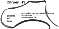 Citroen-DS-11CV-HY - Deurrubber linksvoor (zelfmoorddeur). Geschikt voor Citroen HY. De afdichting wordt volled