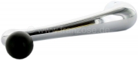Citroen-DS-11CV-HY - Verchroomde raamslinger, met kunststof knop. Geschikt voor Citroen 11CV + 15CV. 10mm vierk