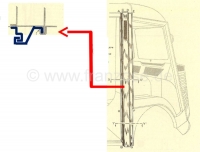 citroen ds 11cv hy voor achterdeuren aanbouwdelen voorschuifdeurprofiel schuifdeurstop lengte 50cm P48348 - Bild 1
