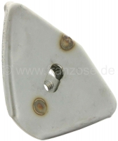 Citroen-DS-11CV-HY - Linker eindstuk (montageplaat met kooimoer), voor de voorbumper (om in te lassen). Geschik