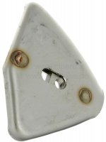 Citroen-DS-11CV-HY - Rechter eindpunt (montageplaat met kooimoer), voor de voorbumper (om in te lassen). Geschi