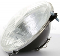 Alle - 4CV/Dauphine/R4, ronde koplampen, naar buiten gebogen glas. Diameter: 145 mm. Geschikt voo