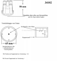 Renault - Ducellier, verdelerkap + verdelervinger (zij-ingang bougiekabel). Geschikt voor Citroen DS