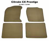 citroen tapijtsets vloermatten cx vloermattenset velour exellence 4 stuks achter voor beige P42442 - Bild 1