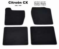 citroen tapijtsets vloermatten cx vloermattenset velour exellence 4 stuks achter voor donkergrijs P42439 - Bild 1