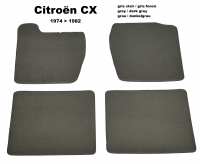 citroen tapijtsets vloermatten cx vloermattenset velour exellence 4 stuks achter voor grijs P42436 - Bild 1