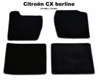 citroen tapijtsets vloermatten cx vloermattenset velour exellence 4 stuks achter voor zwart P42437 - Bild 1