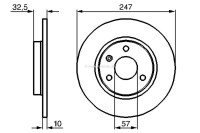 citroen voorrem zonder hydraulische remschijfset ax 14 diesel voor 247mm diameter 10mm dik P43014 - Bild 1