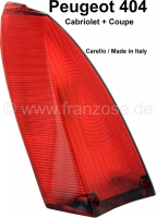 P 404, achterlichtkap rood. Geschikt voor Peugeot 404 Cabriolet + 404 Coupé