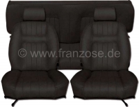 peugeot complete stoelhoezen sets p 504c 2x voorbank 1x achterbank kleur zwart P78090 - Bild 1