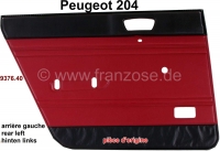 peugeot deurpanelen p 204 linker achterdeurpaneel kleur kunstleer donker rood zwart rouge 3103 P78238 - Bild 1