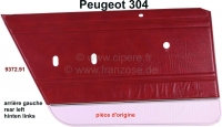 peugeot deurpanelen p 304 linker achterdeurpaneel kleur kunstleer donkerrood zilveren bies onderaan P78232 - Bild 1