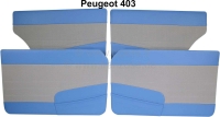 peugeot deurpanelen p 403 portierbekleding set 4 stuks kleur grijsblauw bleu m dit tissu ecorce P78666 - Bild 1