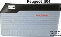 peugeot deurpanelen p 504 deurbekleding rechtsvoor kleur kunstleer grijs gris geschikt voor P78228 - Bild 1