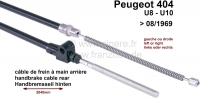 peugeot handremkabels p 404 handremkabel achter 08 69 u8 u10 2040 1620mm links rechts past nr P74105 - Bild 1
