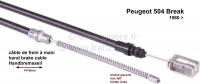 peugeot handremkabels p 504 handremkabel achter links break 80 1410 1100mm P74121 - Bild 1