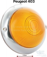 peugeot knipperlichten vooraan p 403 knipperlichtkap voor met chromen rand oranje diameter 11 5cm P74005 - Bild 1