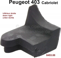 peugeot lichaamsafdichtingen p 403 rubberen afdichting onderste hoek op rechter softtopboog P78824 - Bild 1