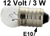 peugeot lichtbron gloeilampen 6 12 volt lamp 3 watt lampvoet e10 schroefdraad geschikt voor P75339 - Bild 1