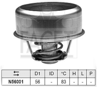 peugeot motorkoeling thermostaat 83 geschikt voor renault r20 1 6 trafic 6l 505 2 3td 604 P82622 - Bild 1