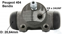 peugeot remcilinder achterwiel p 404 linker bendix systeem zuiger diameter P74420 - Bild 1