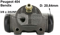 peugeot remcilinder achterwiel p 404 rechter bendix systeem zuiger diameter P74421 - Bild 1