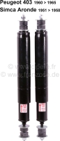 peugeot schokdemper veerkogels p 403 achterschokbreker 2 stuks van 1960 tot 1965 simca aronde P73418 - Bild 1