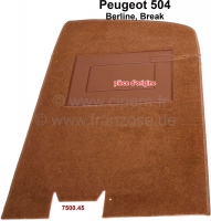 Peugeot - P 504, tapijtmat rechtsvoor. Kleur: bruin (Brun 5313 ). Originele Peugeot, geen replica! G