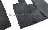 Peugeot - P 504, tapijtset velours zwart, voor Peugeot 504 Coupe. 11 stuks, kettingbinding.
