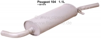 Alle - P 104, uitlaatgeluiddemper achter. Geschikt voor Peugeot 104 (1.1L), tot bouwjaar 09/1979,