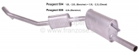 peugeot uitlaatsysteem p 504 505 achterdemper 1x 29 5cm 20cm totale lengte 147cm geschikt voor P72303 - Bild 1