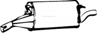Peugeot - P 505, uitlaatgeluiddemper achter. Geschikt voor Peugeot 505 (benzinemotor GR/GL/SR). Vana